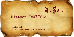 Mittner Zsófia névjegykártya