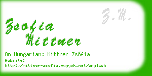 zsofia mittner business card