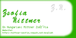 zsofia mittner business card